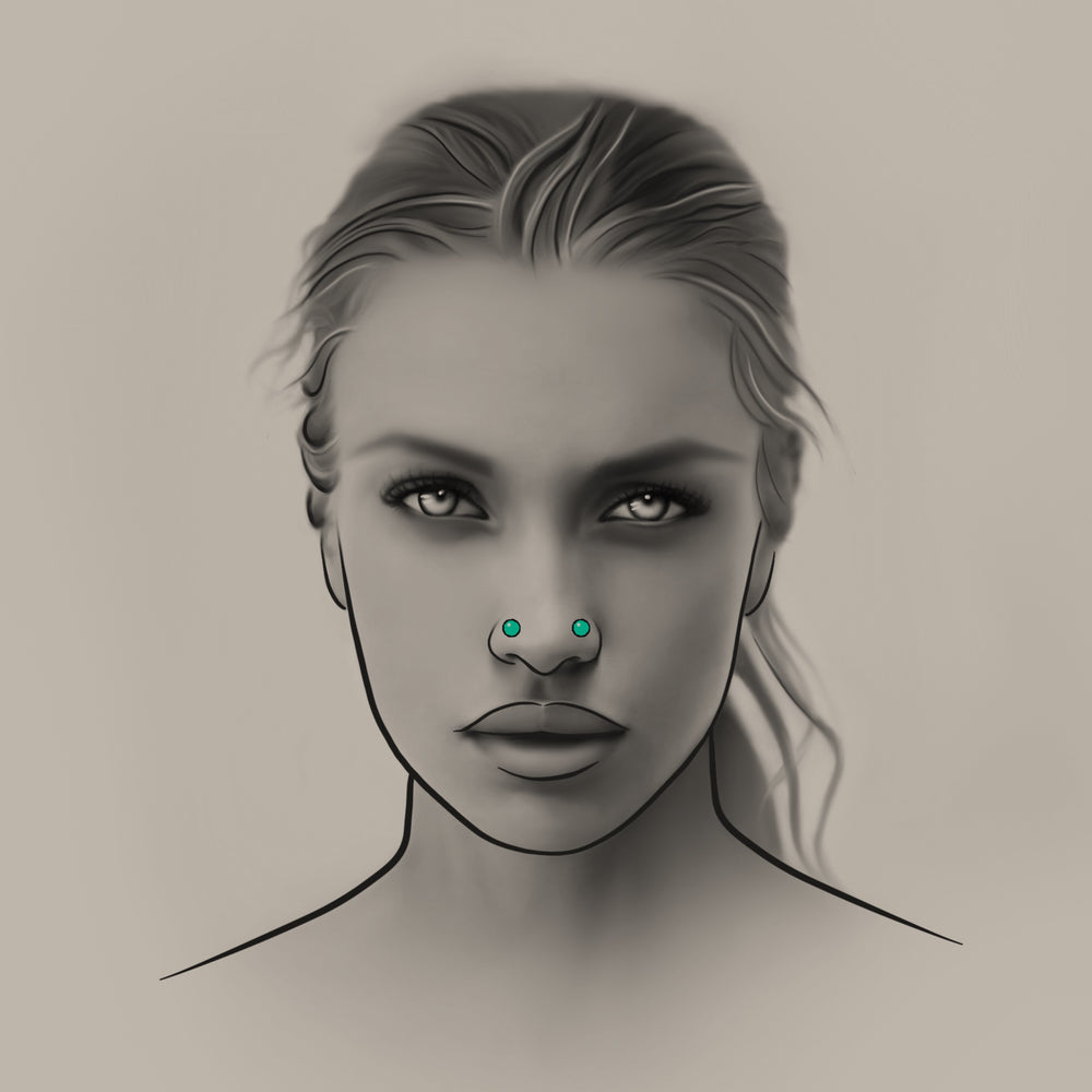 Piercing – Symmetrical nostril
