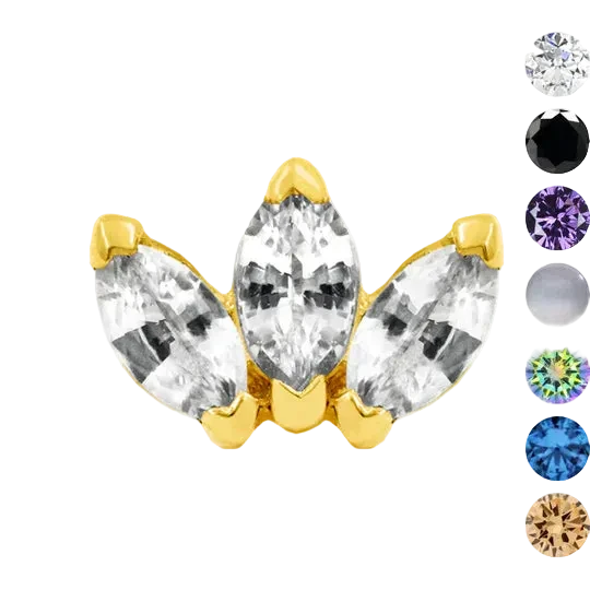 Triple Marquise Fan CZ