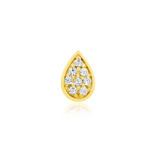Junipurr CZ Pear Threadless End