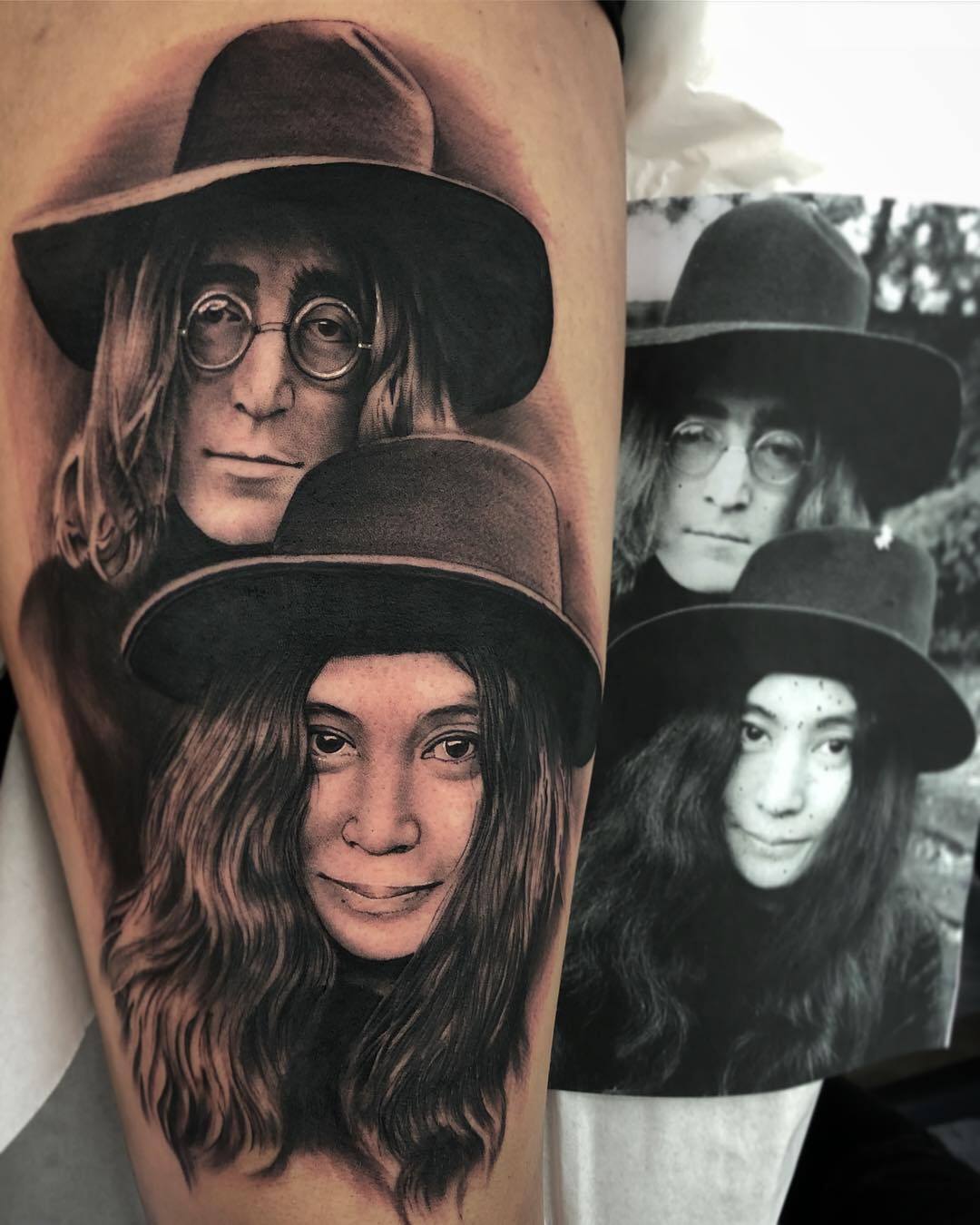 John Lennon and Yoko Ono Tattoo