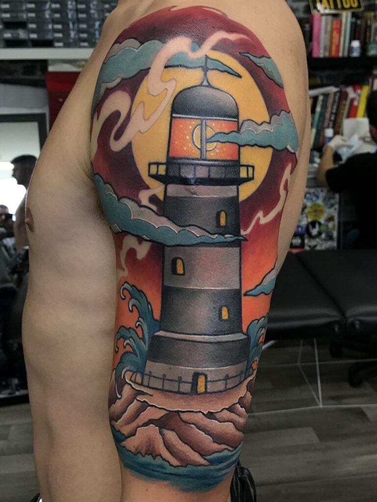 Light house tattoo
